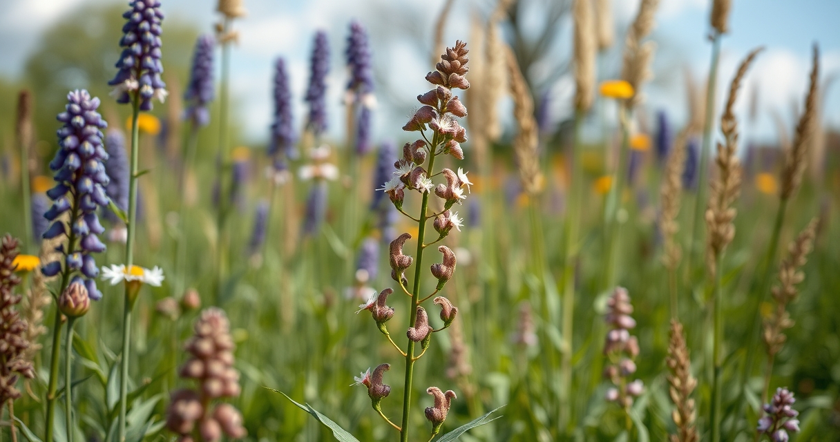 Plantes médicinales dans les campagnes françaises